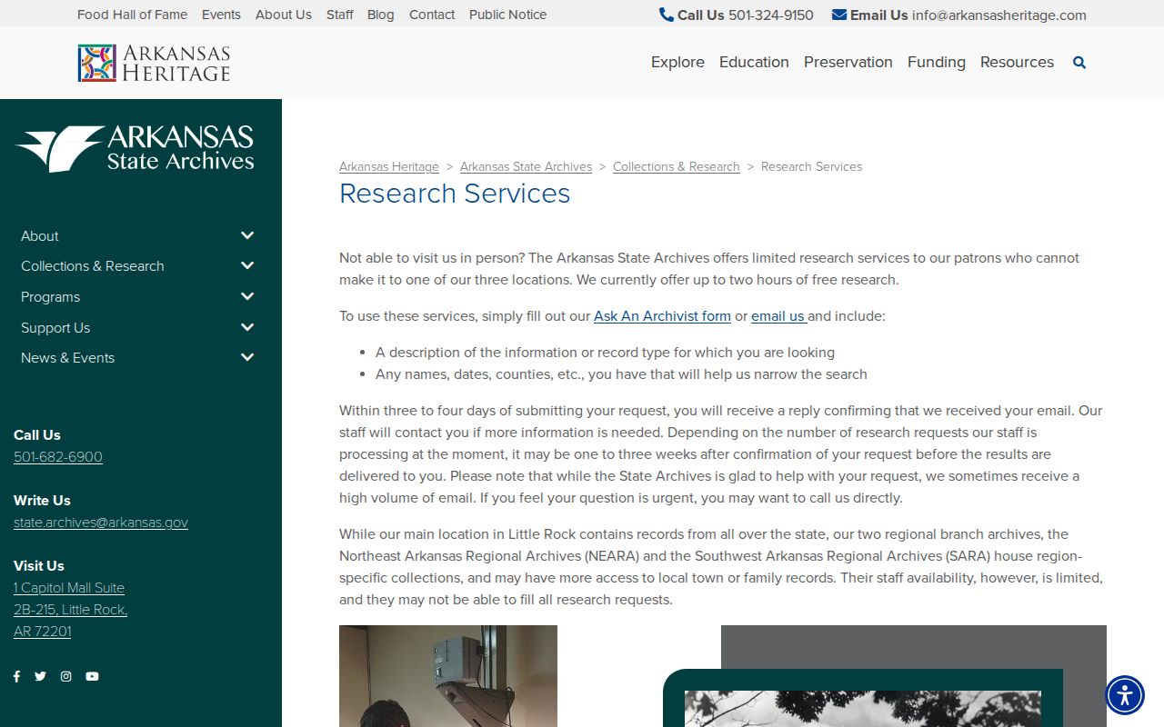 Arkansas State Archives research route for older Prairie County booking records
